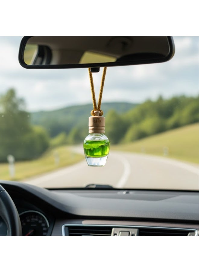 Hanging Car Air Freshener Apple Scent, Natural Essential Oil Diffuser Bottle, Alcohol-Free & Non-Toxic, Long-Lasting Fresh Fragrance for Car, Home & Office - Image 1